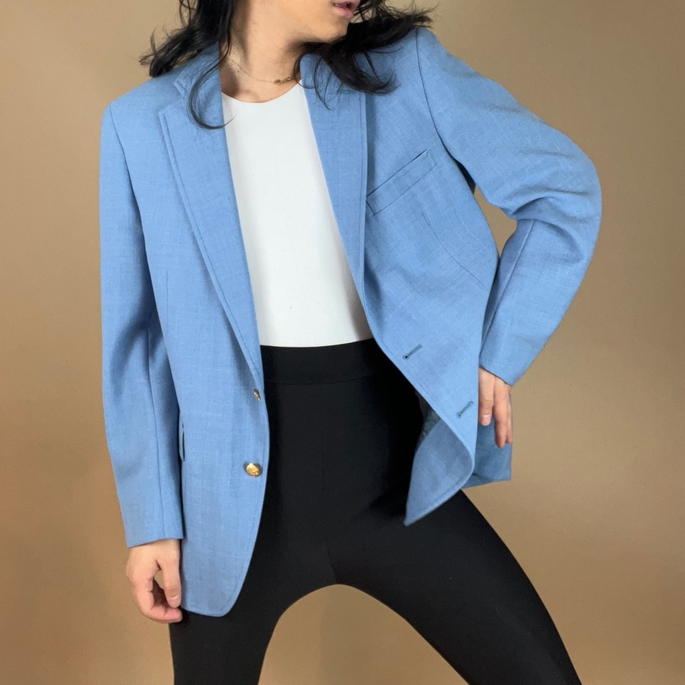 Vintage Blue oversized blazer